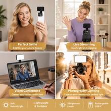 Portable Selfie Fill Light With Clip, Suitable For Phone Camera, Video Conference, 3 Lighting Modes, Rechargeable, Compact, Fit For Laptop/Phone/Tablet/Zoom Call/Makeup, Ideal For Selfie And Live Streaming, Portable Fill Light - Rose Pink - View 5