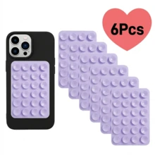 6pcs/5pcs/4pcs/3pcs Silicone Grip Phone Suction Cup Holder Set, Compatible With All Phones: Adhesive Phone Grip For Selfie And Video, Suitable For Shower And Wall Mount, Gift For Friends, Halloween Gift - Multicolor - View 83
