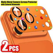 CASECOPS 2件裝閃亮水鑽相機鏡頭保護蓋，適用 17 Pro Max/17 Pro，4色可選，全覆蓋相機保護蓋，可愛鑽飾鏡頭防護，防震耐刮 9H 鋼化玻璃，AR 清晰拍照品質，防水，相容手機殼 - 2片彩鑽鎧甲 - 查看 18
