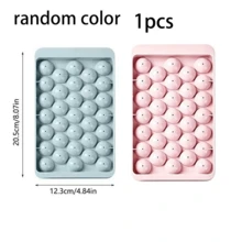 1 pieza de color al azar de plástico hielo minimalista 33 cuadrícula Molde de bola de hielo con Tapa para casa - Multicolor - Ver 8