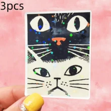 Kucing Hitam Putih, Dua Kucing Saling Menatap dengan Nuansa Bercerita, Dapat Melambangkan Persahabatan atau Tatapan Manis - Stiker Vinyl Tahan Air - Permukaan Halus Tahan Lama, Stiker Bumper Perekat Sendiri, Cocok untuk Mobil, Jendela, Laptop, Truk, Botol Minum - Desain Tahan Lama Multi-Fungsional, Stiker Mobil - vinil - View 13