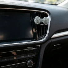 New Release Ceramic Clay Rhinestone Bow Car Interior Sticker Decor DIY Goddess Ins Perfect Gift - Multicolor - View 21