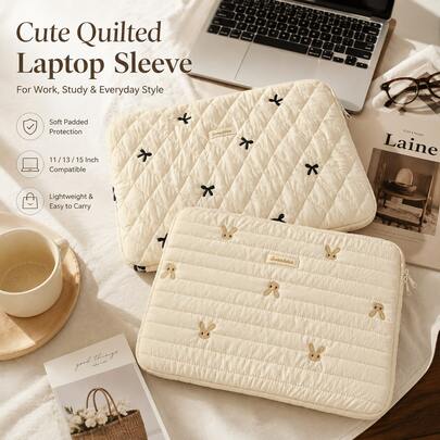 Bow Tie Laptop Sleeve, Compatible With 10/11 Inch IPad, 13/14 Inch, 15/15.6 Inch Laptops, Cute Laptop Bag