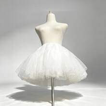 1pc/2pcs Lolita Bridal Petticoat, Featuring A Four-Layer Design To Create A Voluminous Silhouette. Suitable For Church Wedding Seasons, Wedding - White - View 8