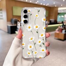 1PC Minimalist Fresh Daisy Flower Transparent Soft Phone Case - Multicolor - View 1