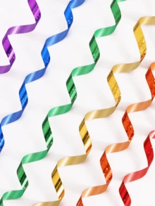Metallic Balloon Decoration Ribbon, Gift Wrapping Ribbon, Balloon Tie, Colorful Bows, Suitable For Party, Wedding, Birthday, Celebration, Gift Wrapping, Ribbon, Halloween, Christmas, Graduation Season Gift Wrapping Supplies - Multicolor - View 3