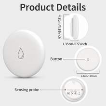 RSH Detektor Kebocoran Air Tuya Zigbee, Alarm Sensor Air Pintar dengan Notifikasi Push Aplikasi & Rekaman Riwayat, Sensor Pemantauan Kebocoran Banjir untuk Kamar Mandi, Dapur, dan Ruang Bawah Tanah, Membutuhkan Hub Tuya Zigbee - View 10