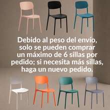 Silla de Comedor Plástica Sin Brazos | Moderna Ergonómica Resistente Diseño Minimalista | Cómoda para Cocina Sala Interior y Exterior | Varios Colores Alta Calidad - Verde - Ver 2