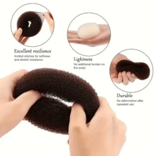 1 buah Alat Pembuat Sanggul, Pembuat Sanggul Donat, Pembuat Sanggul, Alat Penata Rambut, Aksesori Rambut - MultiWarna - View 10