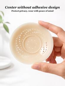 New Solid Nipple Covers, Multi-Pore Breathable Solid Breast Pads, Invisible Seamless Comfortable Nipple Covers, Suitable For Various Occasions And Daily Wear - 1 Pair Of Skin Tones - View 6