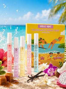 Brazil Fragrance Spray Gift Set, Portable, Releases Natural Scents Like Vanilla, Coconut, Ocean, Lavender, Pistachio, Caramel, Long-Lasting Aroma, Daily Essential, Suitable For Hotel, Room, Kitchen, Office, Picnic, Date, Birthday, Wedding, Party, Travel, Holiday. Ideal Decoration For Christmas, New Year, Valentine's Day, Mother's Day, Anniversary, Back To School, Bedroom, Garden, Summer Beach, Travel, Graduation Season - Multicolor - View 6