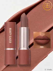 beauty glazed Set de Lápiz Labial Mate, Color Nude, Hidratante, de Larga Duración, Caja de Regalo Cosmético Resistente al Agua - #108 - Ver 11