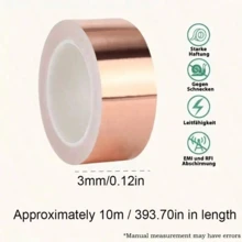 Conductive Copper Foil Tape, Effectively Repels Snails And Slugs, Suitable For All Seasons, Excellent Heat Resistance. Applicable For Electromagnetic Interference Shielding, Circuit Repair, Soldering, Gardening, DIY Crafts - Multicolor - View 13