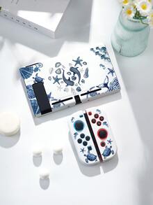 1 pieza Funda protectora con patrón oceánico, compatible con Switch2/Switch OLED, accesorio de consola de juegos de nueva generación Switch2, bolsa de almacenamiento de consola de juegos, mejor regalo para jugadores de SWITCH - Multicolor - Ver 16