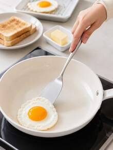 Stainless Steel Mini Turner Spatula, Multi-Function Kitchen Serving Spatula, Suitable For Eggs, Pancakes, Brownies, Cookies, Cakes, Pizza And Desserts, Thin Flexible Metal Cooking Turner, Durable Food Service Kitchen Tool - Multicolor - View 8