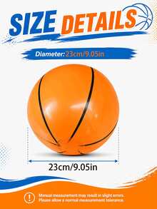 3pcs (9 Inch) Inflatable Basketball Beach Ball, PVC Water Pool Accessory Suitable For Pool Beach Party, Basketball Party Gift, Theme Party, Birthday Party, Summer Beach, Summer Pool Party, Outdoor Family Interaction, Essential For Summer Vacation - Multicolor - View 8