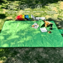 Foldable Oxford Cloth Picnic Blanket, Moisture-Proof Outdoor Mat For Camping - Multicolor - View 1