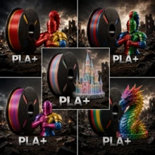 Silk Rainbow PLA+ 3D Printer Filament 1.75mm, 1KG Net Weight Spool, Multi-Color PLA Plus FDM Filament, Glossy Finish, Smooth Feeding, Neatly Wound, Low Warping, Precise Dimension, Helps Reduce Bubbles And Clogs, For Art Models, Prototypes, DIY Decor - View 8