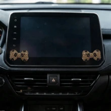 New Release Ceramic Clay Rhinestone Bow Car Interior Sticker Decor DIY Goddess Ins Perfect Gift - Multicolor - View 15