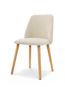 Goeurvant Modern Ergonomic Dining Chair With Curved Backrest - Set Of 2 / Set Of 4 / Set Of 6 - Milky White - View 6