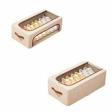 1pc Foldable Shoe Storage Box, Large Capacity Underbed Storage Bin, Multi-Functional Drawer-Style Shoe And Clothing Organizer, Suitable For Closet, Underbed, Dorm And Bedroom, Can Be Placed On Top Of Cabinet, Perfect For Christmas And Seasonal Storage - Khaki - View 13