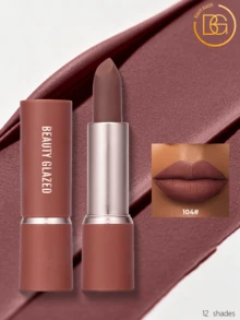 beauty glazed Set de Labiales Mate, Color Nude, Hidratante, de Larga Duración, Caja de Regalo Cosmética Resistente al Agua - #104 - Ver 11