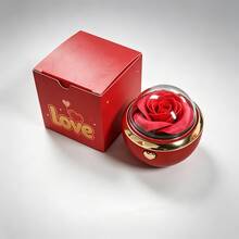 Spherical Rose Flip Ring Gift Box, Creative Surprise Jewelry Box, Ring Earring Jewelry Packaging Box, Perfect For Proposal, Confession, Valentine's Day, Qixi Festival, Birthday, Anniversary And Other Occasions, As A Romantic Gift For Your Partner (Ring Not Included) - Spherical Rose Reversible Ring Gift Box - View 9