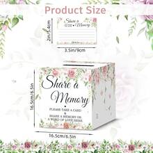 51pcs Black Memory Message Storage Box, Share Memory Card Box, Memory Jar Matching Card Storage Box, Suitable For Wedding, Retirement Party, Memorial Farewell Ceremony, Birthday Party Decoration And Commemorative Message Interaction Props - Flowers - View 2
