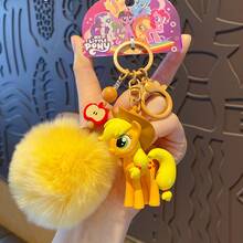 Panini My Little Pony Theme Keychain With Fluffy Ball, Cartoon Character Bag Pendant, Suitable For Keys, Bags, Backpacks And Accessories - Multicolor - View 10