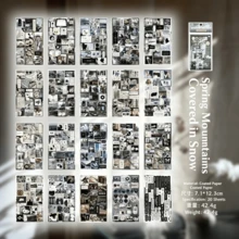 20sheets Die-Cut Sticker Book Vintage Style Material For Journal DIY Decoration Collage Book - Style 1 - View 9