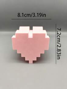 1pc Vintage Heart Pixel Art Controller Stand, Pink & White Game Controller Display Holder Compatible With Ps5/4, Stable Anti-Slip Base Desktop Decor Accessory For Gamers, (Stand Only) - Multicolor - View 6