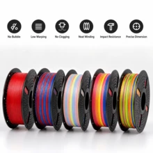 Silk Rainbow PLA+ 3D Printer Filament 1.75mm, 1KG Net Weight Spool, Multi-Color PLA Plus FDM Filament, Glossy Finish, Smooth Feeding, Neatly Wound, Low Warping, Precise Dimension, Helps Reduce Bubbles And Clogs, For Art Models, Prototypes, DIY Decor - View 9