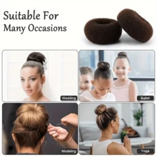 1 buah Alat Pembuat Sanggul, Pembuat Sanggul Donat, Pembuat Sanggul, Alat Penata Rambut, Aksesori Rambut - MultiWarna - View 7