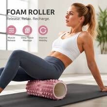 1pcs28cm Crescent Mini Hollow Yoga Column – EVA Foam Muscle Massage Roller For Deep Tissue Recovery, Myofascial Release & Post-Workout Stretching – Portable, Lightweight, Non-Slip, Perfect For Yoga, Pilates, Gym & Home Use - Multicolor - View 3