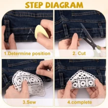 6/12Pcs Lace Denim Jeans Waist Extender, 2 Styles Vintage Sew-On Waistband Extender Buckle, Adjustable Waist Extender, Suitable For Women's Skirts, Shorts - Multicolor - View 5