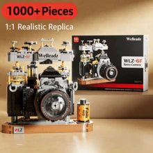 627pcs Mini Building Blocks Game, Mainan Ideal untuk Orang Dewasa untuk Meredakan Stres dan Kecemasan, Set Permainan Dewasa yang Menyenangkan, Puzzle Model Kamera Kreatif, Hadiah Ulang Tahun yang Sempurna, Set Model Kamera Vintage yang Indah, Building Blocks Pereda Stres, Dekorasi Meja - Berbagai warna - View 3