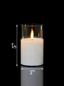 1/2/3pcs LED Flameless Candles With Remote Control And Timer, Suitable For Table Centerpiece Decoration, Wedding, Garden, Holiday Party - Transparent - View 8