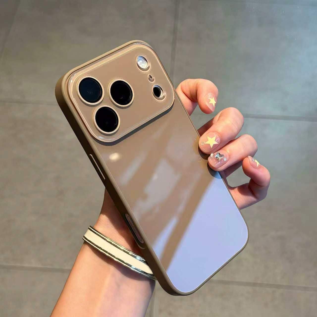 Funda de teléfono linda compatible con iPhone17 Pro Max, 16, 15, 14, 13 - Funda protectora de borde suave con cobertura completa - Marrón - Ver 1