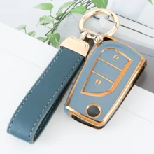 2-Button Car Key Fob Shell Suitable For Corolla, Calatis, Auris, Aygo, Yaris, Camry, RAV4 And Other Models, Dustproof And Shockproof, High-End Fashion Key Holder - Single Pack - View 10