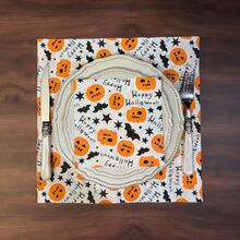 20PCS Halloween Disposable Colorful Printed Napkins Party Napkins Disposable Decorative Facial Tissues - A - View 2