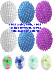 5/10pcs Anti-Tangle Magic Laundry Balls, Reusable Laundry Assistant, Home Laundry Accessories, Make Clothes Less Tangled And Smoother - Multicolor - View 9