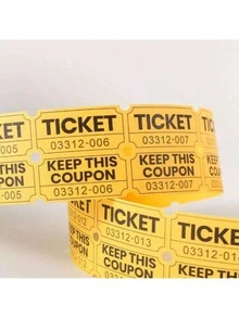 1 Roll Of 500 Consecutively Numbered Raffle Tickets, Used For Events, Classroom Awards, Movie Nights, Prizes, Event Supplies, Tear-Resistant Materials, Cardboard For Party Organizers, Carnival Tickets, Available In Multiple Color Options (250 Pairs) - View 6