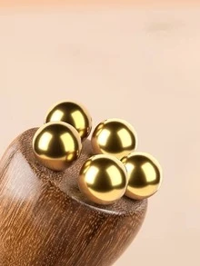 2pcs/1pc Facial Massage Tool, Pure Brass Lotus Gua Sha Massage Stick, Pressing Bar, Skincare Tool, Body Massager, Massage Roller, Lymphatic Massage - Multicolor - View 8
