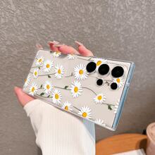 1PC Minimalist Fresh Daisy Flower Transparent Soft Phone Case - Multicolor - View 5
