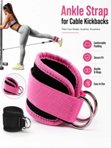 1pc Ankle Strap For Cable Machine And Resistance Band - Suitable For Home And Gym Workouts, Glutes, Leg Stretching, Hip Exercises - Adjustable Comfortable Neutral Ankle Strap - Multicolor - View 1