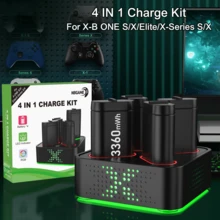 Suitable For The Entire X-B Series Of Handles. 4-In-1 Charging Kit With 4 3360mAh Large-Capacity Batteries. Fast Charging. 5 Hours Of Continuous Play. 15-20 Hours Of RGB Ambiance Lighting. - Black - View 9