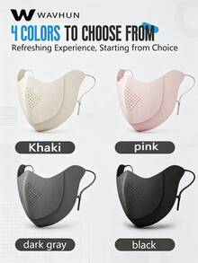 Cool UV Protection Face Mask, Lip Opening For Drinking, Eye Corner Coverage, Adjustable Ear Loops, Comfortable Face Mask, Suitable For Work, Shopping, Cycling And Daily Outdoor Use - Multicolor - View 3
