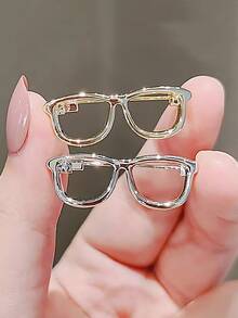 Juego de 2 piezas de broches con forma de gafas de dibujos animados lindas, adecuado para decoración de mochilas y chaquetas - Multicolor - Ver 6