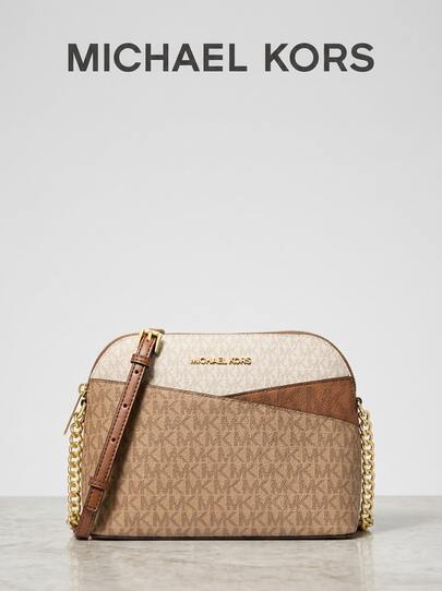 Michael Kors Leather Women's Crossbody Gold Zip Closure Adjustable Strap 35S5GTVC6B-260 Summer Vacation Beach Resort Travel Daily Essential Weekend Getaway