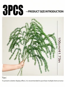 ZaiYe 3PCS, Artificial Weeping Willow, Green Leaf Plastic Plant, Artificial Pineapple Grass Vine, Tillandsia Leaf Vine, UV Resistant, Suitable For Indoor And Outdoor Gardens, Doors, Walls, Baskets, Weddings, Parties, Table Decorations - Multicolor - View 3
